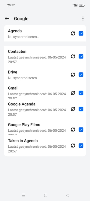 Uw gegevens worden gesynchroniseerd
