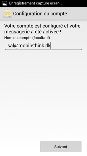 Donnez un nom à votre compte et sélectionnez Suivant