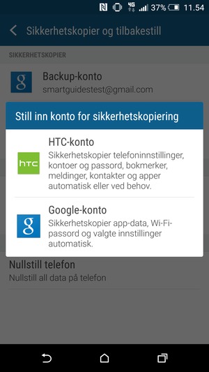 Velg Google-konto