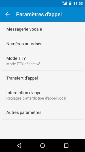 Sélectionnez Messagerie
vocale