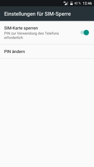 Wählen Sie PIN ändern