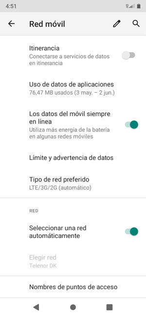 Desplácese y seleccione Nombres de puntos de acceso