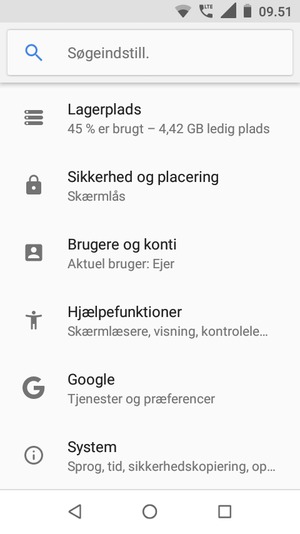 Scroll til og vælg System