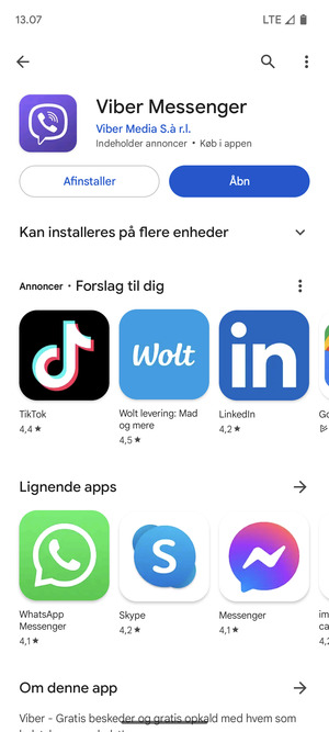 Vælg Åbn