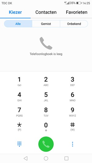 Klik op nummer 1 en houd dit vast