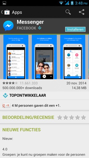 Selecteer Installeren