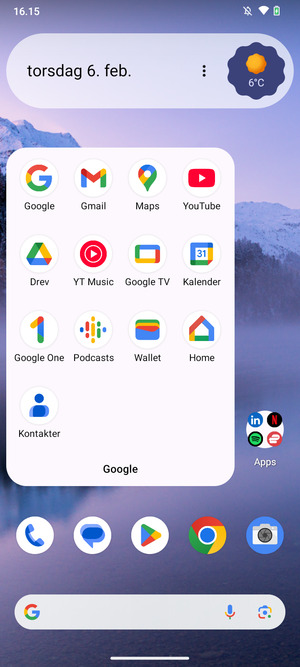 Vælg Gmail