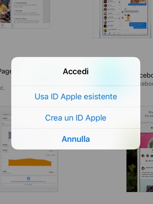 Seleziona Usa ID Apple esistente