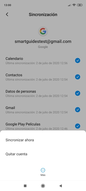 Seleccione Sincronizar ahora