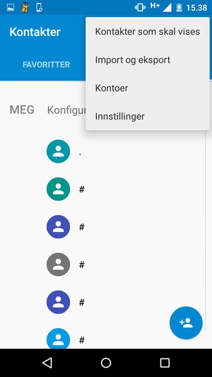 Velg Import og eksport