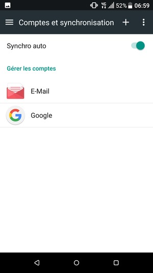 Sélectionnez Google