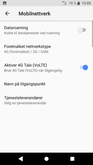 Velg Navn på tilgangspunkt