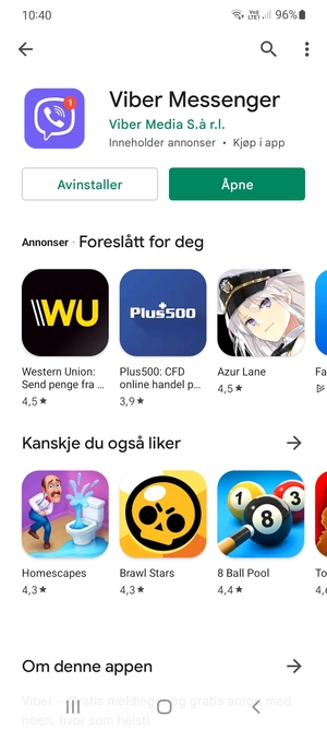 Velg Åpne