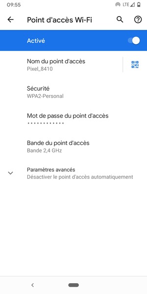 Votre téléphone est maintenant configuré pour être utilisé comme modem