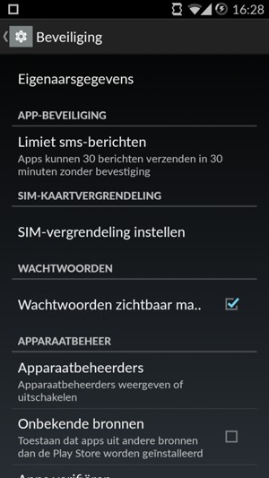 Selecteer SIM-vergrendeling instellen