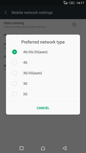 Select your preferred option