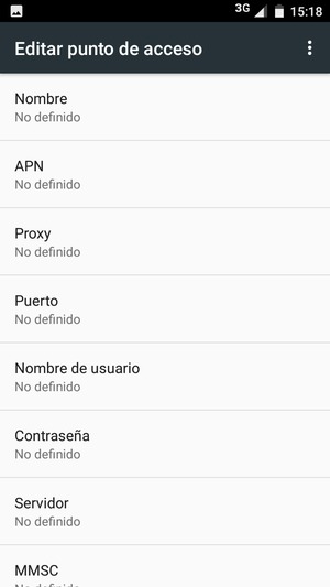 Introduzca la información de MMS