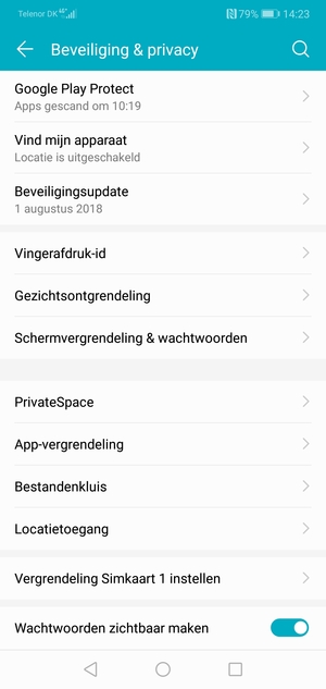 Selecteer Vergrendeling Simkaart instellen