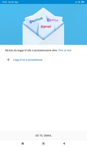 Velg Legg til en e-postadresse