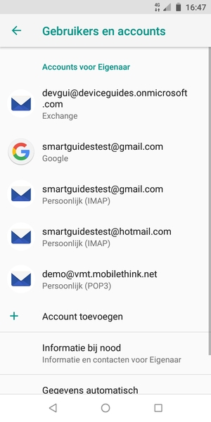 Selecteer uw Google-account