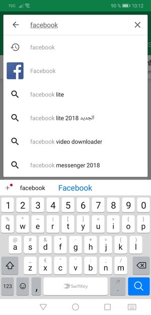 Saisissez le nom de l'appli et sélectionnez Rechercher