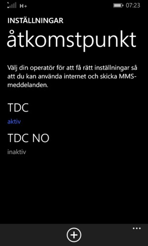 Om du ser en lista av operatörer, välj Public