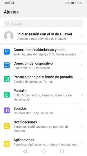 Seleccione Conexiones inalámbricas y redes
