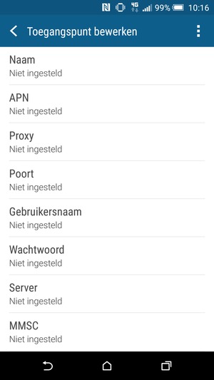 Voer internetgegevens in