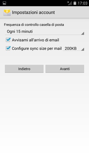 Seleziona Avanti