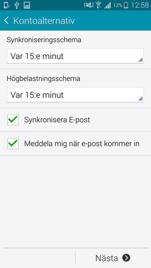 Välj Nästa