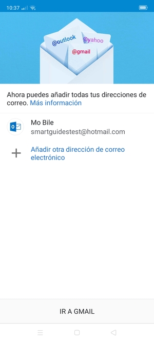 Seleccione IR A GMAIL