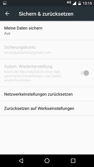 Wählen Sie Meine Daten sichern