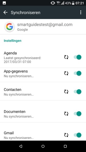 Uw gegevens worden gesynchroniseerd