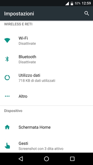 Seleziona Wi-Fi