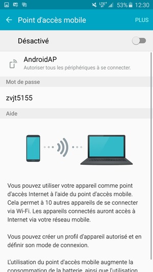 Sélectionnez
le bouton du Menu ou sélectionnez PLUS