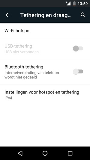 Selecteer Wi-Fi hotspot