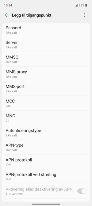 Bla ned og skriv inn MMS-informasjon