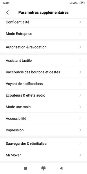 Sélectionnez Sauvegarder & réinitialiser