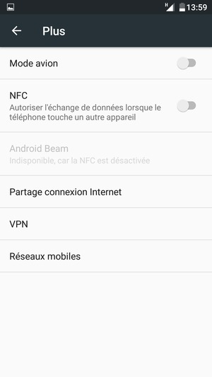 Sélectionnez Réseaux mobiles