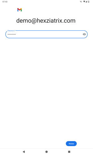Geben Sie Ihre Passwort ein und wählen Sie Weiter
