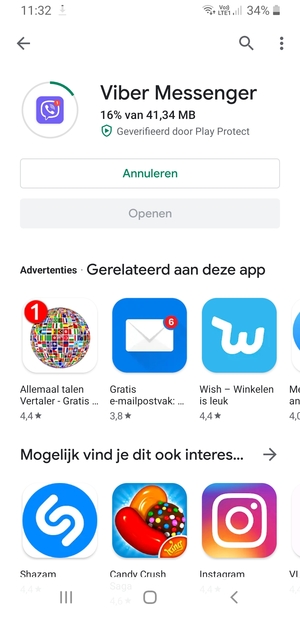 Wacht tot het installatieproces beëindigd is