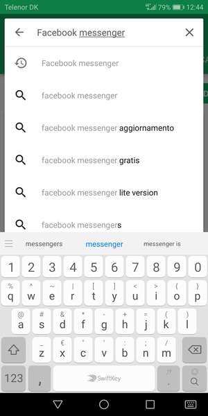 Inserisci il nome dell'app e seleziona Cerca