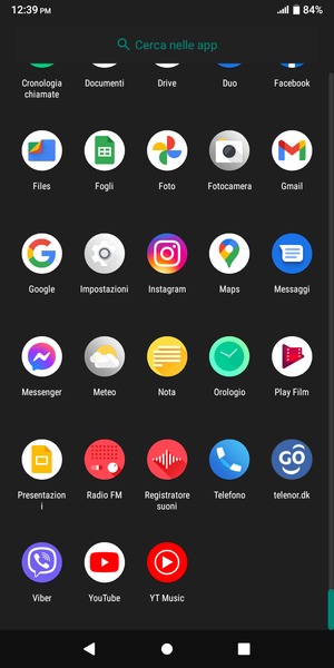 Seleziona Impostazioni