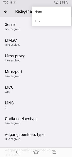 Vælg Gem