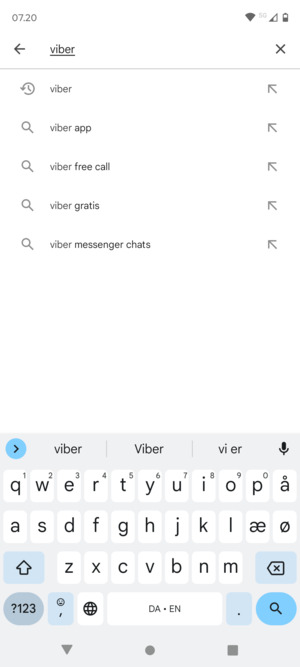 Indtast navnet på appen og vælg Søg