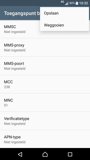 Selecteer Opslaan