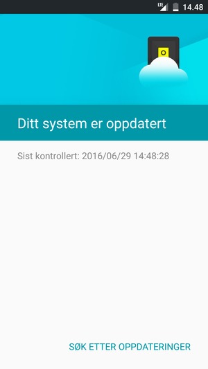 Velg SØK ETTER OPPDATERINGER