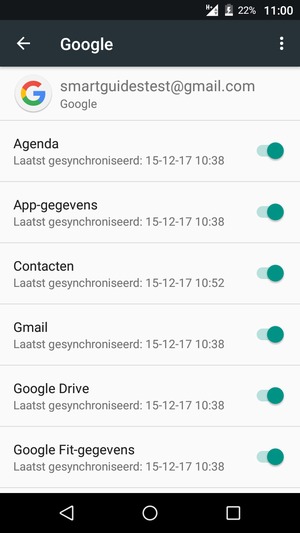 Selecteer de Menu-knop