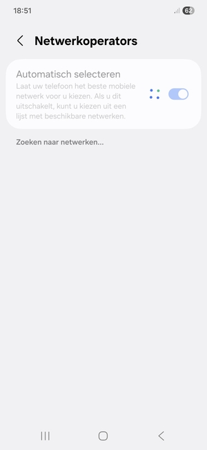Wacht tot de zoekopdracht beëindigd is