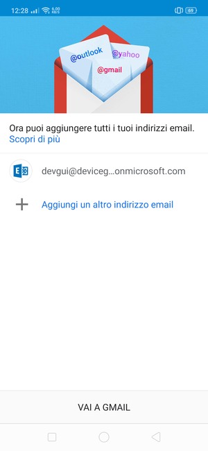 Seleziona VAI A GMAIL